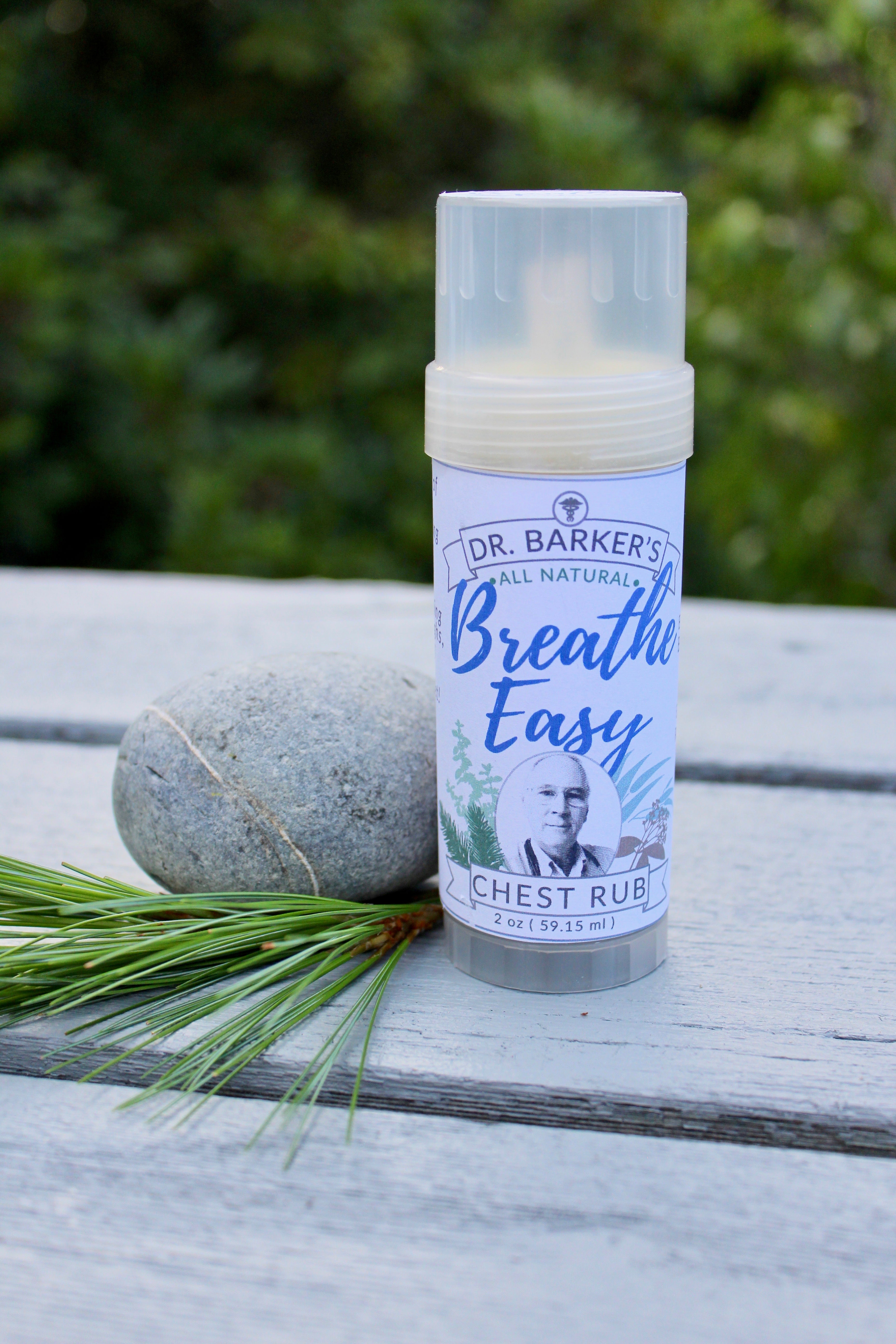 Dr. Barker's Breathe Easy Chest Rub - 2 oz Stick